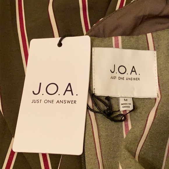 NWT Lulu’s J.O.A. Scotty Olive Green Striped Maxi Dress - Picture 6 of 7